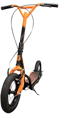 Zinc Neochrome BMX Scooter for Kids Ages 6+ – 12 Inch Big Wheel Stunt Scooters with 360 Degree Handlebar Spin, Front & Rear Brakes, Steel Frame, Off-Road Tyres