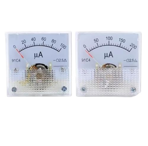 91C4 DC Amperometro 100uA200uA500uA Misuratore di corrente analogico Amperometro for test di circuito Carica batteria Ampere Tester Calibro 1 pz(-100-0-100uA)