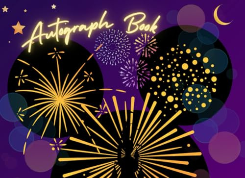 Autograph Book: Signatures and Photos Album in Theme Parks and Family Vacations