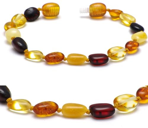 Baltic Secret Selected Baltic Amber Bracciale in vera ambra – Gioielli del Mar Baltico – Bracciale grezzo anti-stress in perle di ambra baltica – Gioielli in vera ambra – Popolare come bracciale, 17
