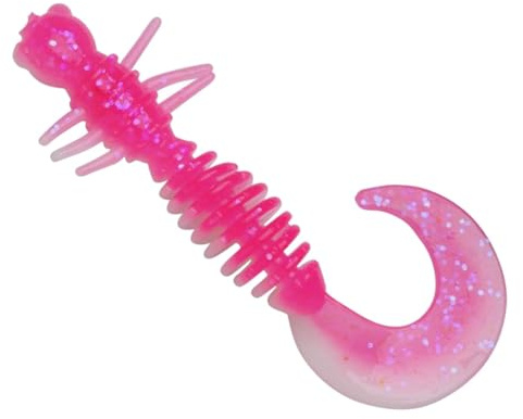 Berkley PowerBait Power Curly - Forellenköder, Länge:40mm, Farbe:Pink/White