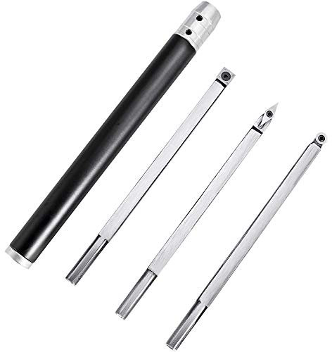 Drechselbänke, Drechselwerkzeuge for Drehmaschinen, 3-teiliges Set, Hartmetall-Drehwerkzeuge mit Rautenform, runden und quadratischen Fräsern, auswechselbare Drechselmeißel mit Griff, Drehwerkzeuge fo