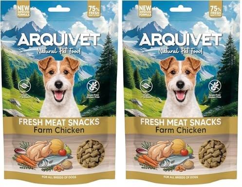 Arquivet Snacks de Carne Fresca de Pollo, 800 g, para Perros Adultos (Paquete de 2)