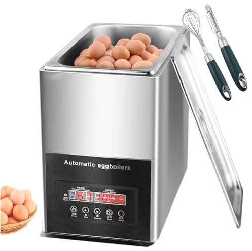 WJFTODAY Macchina per bollire Le Uova Commerciale da 9 Litri, Dispositivo Automatico per C e Display di temporizzazione, cuociuova Professionale di Grande capacità per ristoranti, Servizi di Catering