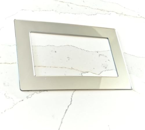 Useful Store Mirror Silver Chrome Double Light Switch Socket Finger Plates Surround Wall Protector Hygienic Cover