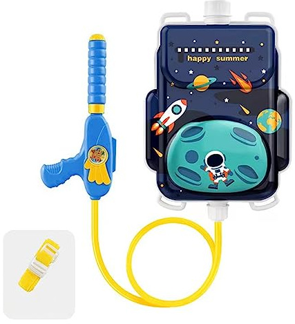 Pesoncarl Wasser Squirter für Kinder - Rucksack Wasserpistole mit 1300 ml Tank - Kindersummer Beach Pool Astronauten Spielzeug