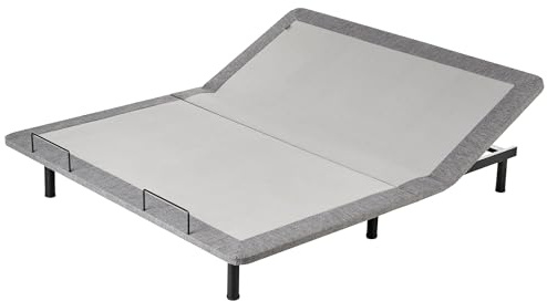 Beliani Lattenrost gepolstert grau elektrisch 180x200 cm mit Fernbedienung Brunoy