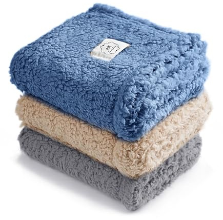 luciphia 1 Pack 3 Decke Superweich Premium Flauschig Hundedecke Katzendecke | Maschinenwaschbar weiche & warme Decke für Haustier Hunde Katze Welpe,Schützt Sofa & Möbel vor Haaren und Kratzern