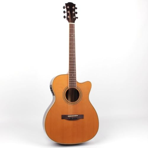 Weller Western Guitar Spruce Cutaway Pickup Dreadnought Pre Amp Bone Nut (Cedar)