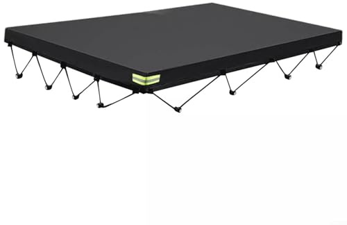 Telone per rimorchio, materiale Oxford 420D, con strisce riflettenti, impermeabile, antivento, elastico, design rinforzato, protezione per il trasporto auto, nero, 214 x 122 x 13 cm