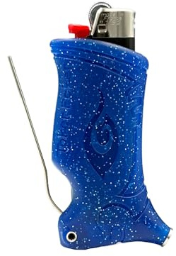 Toker Poker - Bic Lighter Case Multi Tool, Sparkles Collection - All Inclusive Tool for Camping and Other (Blue)