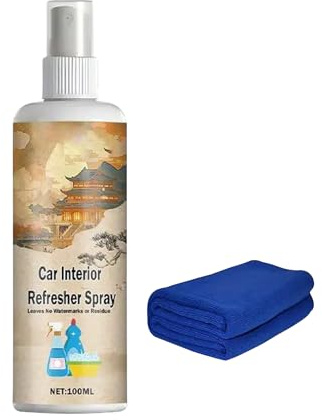 Nettoyant habitacle auto spray 100ml | Restaurateur textile tissu voiture | Nettoyant tapis planche bord portières | Élimination efficace taches saleté entretien intérieur véhicule