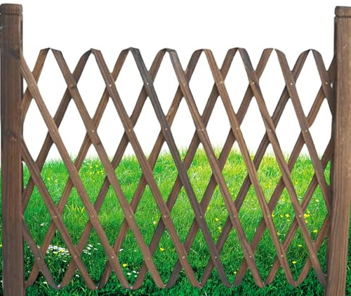 Valla De Jardín Retráctil, Enrejado De Plantas Extensible De Madera, Paneles Enrejados para Decoración De Césped Jardín Patio, Barrera Natural para Plantas Trepadoras Exteriores 50x140cm