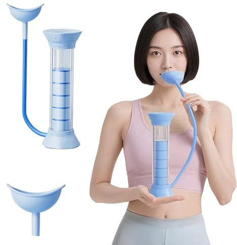 CHANGYUE Atemlungentrainer, Tiefatmungstrainer, leichter praktischer Bauch -Training, tragbares Trainingsinstrument for Atemwaren for die Atemtherapie (blau)
