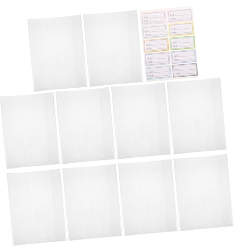Healifty Copertine Protettive Trasparenti Per Libri 32k, Set Da 10 Pezzi, Pellicola Adesiva e Antiscivolo, Coperture Leggere e Resistenti Per Libri Di Testo, Per Studenti e Uso Scolastico