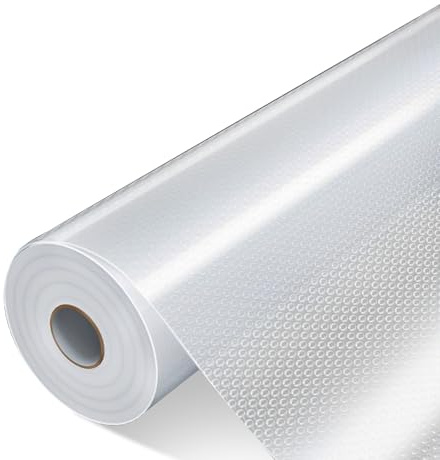 Dwitkul Alfombrilla para Cajones, Alfombrilla Antideslizante para Cajón de Cocina 45 cm x 600 cm, Papel para Armarios EVA Transparente para Armarios de Cocina y Estanterías