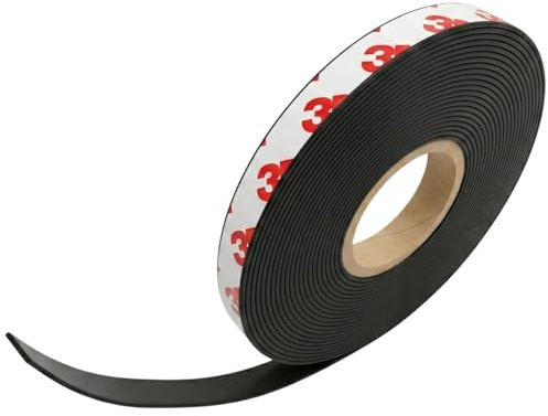 Lumonic 5m Cinta magnética | 10x1mm | Flexible, autoadhesivo, se puede cortar a medida, sin taladrar | Mosquitera, escuela y pizarra