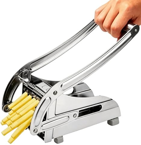 Generisch Potato Cutter for Chips - Stainless Steel Slicer Robust Chopper Chip Maker for Waffle Chips Spiral Sticks Cubes Carrots Yams Cucumbers