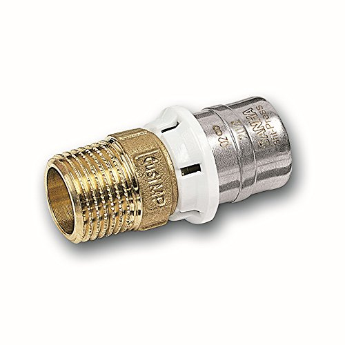 Alu-Verbundrohr Pressfitting bleifrei SANHA Übergangsnippel mit AG 20 mm x 1/2 