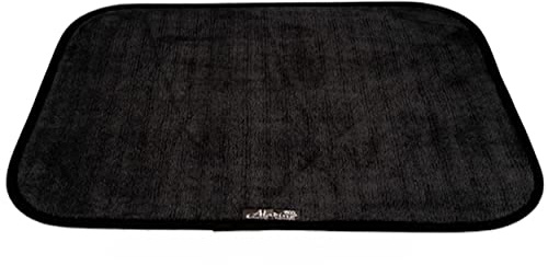 Aladino il tappeto Magico fussmatte, große fußmatte, 50x65cm, Schwarz | fussabstreifer innenbereich waschbar, rutschfest, saugfähig, für Bad und Küche, Made in Italy