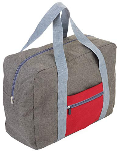 Troika Reisetasche faltbar (platzsparend in Außentasche verstaubar), grau