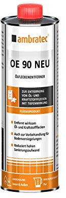 Ambratec OE 90 NEU Ölflecken-Entferner entfernt Öl- und Dieselflecken auf Beton, Naturstein, Estrichböden, Keramik, Klinker und Verbundsteinpflaster