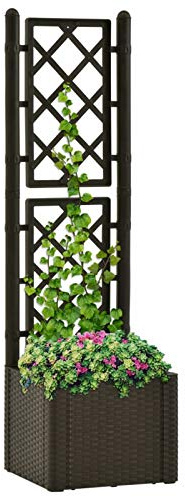Tidyard Moca Jardinière avec grille en plastique pour plantes grimpantes 35 l