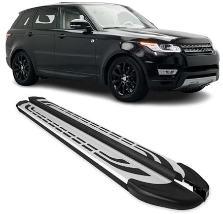 Marchepieds Latéraux pour Range Rover Sport 2013-2022 Aluminium Gris Noir 2Pcs