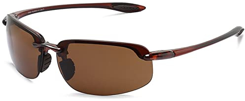 JULI Eyewear Nylon Polarized Sunglasses for Men Women Driving Fishing Baseball Driving (Nylon Polarized Brown/Brown)