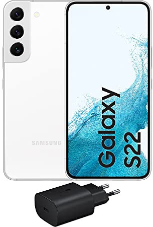 Samsung Galaxy S22 5G Smartphone Android, Sbloccato, Caricatore incluso, senza SIM, 128GB Display 6.1’’¹ Dynamic AMOLED 2X, 4 Fotocamere, Bianco (Phantom White), 2022 [Versione Italiana]