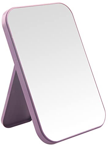 DVHOK Specchio da scrivania da 20,3 cm, specchio quadrato portatile da principessa, da appendere alla parete, doppio uso, viola