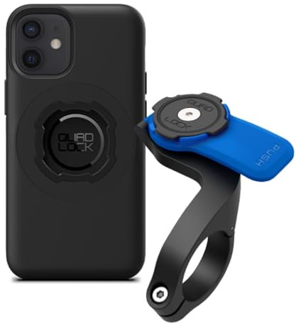 QUAD LOCK Out-Front Handyhalterung Fahrrad mit iPhone 12 Mini MAG Handyhülle