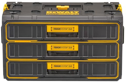 DEWALT DWST08330 ToughSystem 2.0 3-Drawer Tool Storage Organizer - Quantity 2