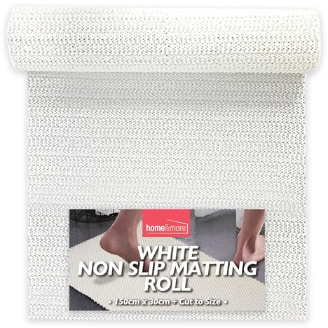 SOL 1pk White Non Slip Matting Roll – 150cm x 30cm Cut to Size – Anti-Slip Rug Underlay for Home & Office – Multipurpose Non-Slip Liner for Drawers, Shelves, and Carpets
