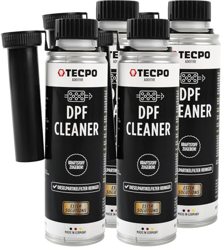 TECPO 4x Partikelfilter Reiniger Diesel DPF, 300ml DPF Diesel Reiniger Additiv Zusatz Kraftstoffzusatz Dieselpartikelfilter Reiniger Dieselkraftstoffadditiv