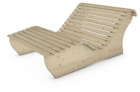 TUGA - Holztech Relaxliege Sigi Gartenliege Massivholz Fichte gerade 120cm