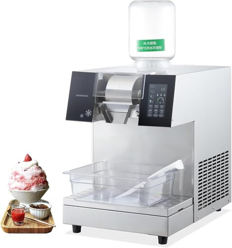 Kolice Commercial Automatically Electric Ice Crusher Shaver, Snow Flake Ice Shaver Machine, Snow Cone Maker, 185kg/day, Quality Compressor for Commercial