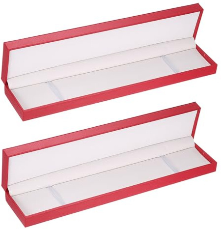 QUARKZMAN 2 Stück Uhrenbox Einzel Echtes Leder Uhr Reisekoffer Schmuck Aufbewahrungskoffer Organizer, tragebare Rechteckige Uhrenkasten Armband Uhren Halter für Herren Damen(Rot)