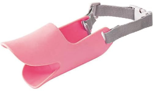Maulkorb Mittlere and Kleine Hunde Anti-Bite Entenschnabel Form Hund Maulkorb Abdeckung, Weiche Silikon Maulkorb Abdeckung mit verstellbaren Riemen, Fressschutz Hund (Rosa)