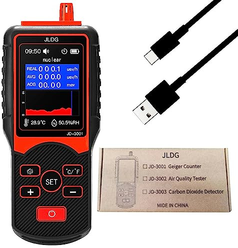 JD-3001 Contatore Geiger multifunzionale γ-ray β-ray Rilevatore di radiazioni nucleari Tester di radiazioni elettromagnetiche Dispositivo di misurazione della temperatura e dell'umidità con funzione