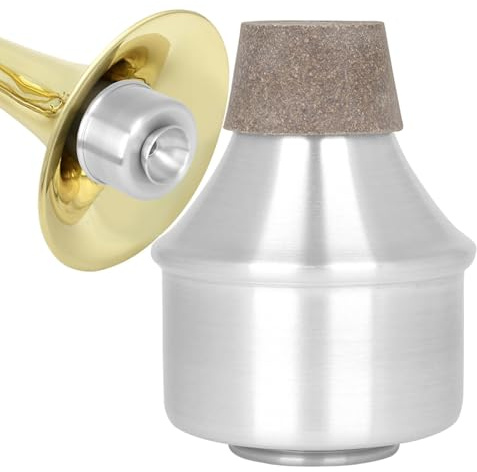 Practice Trumpet Mute Silencer, Trumpet Silencer Practice Device, Aluminum Alloy Silence Aid Replacement Parts, Trumpet Accessories for Jazz Classic, Beginners