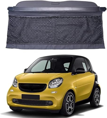 GGOIN RéTractable ÉTagèRe ArrièRe Coffre pour Smart fortwo 2015-2020, Housse Colis Cargo Coque Cache-Bagages Confidentialité Couverture de Cargaison