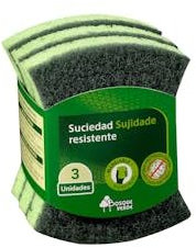 Estropajo Suciedad Resistente Bosque Verde Paquete 3 ud. Pack 3