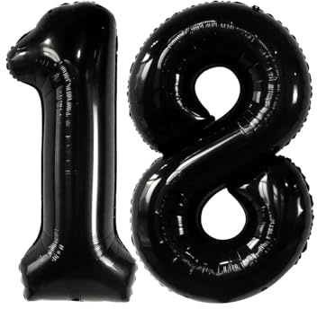 18 Luftballon, Luftballons 18, Zahlen Luftballons, 18 Geburtstag Frauen Luftballons, 18 Geburtstag Deko, Geeignet Für 18. Geburtstages, Jubiläen, Hochzeiten, Feste