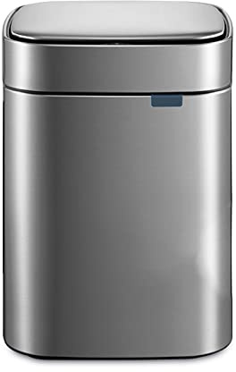 Contenedor de basura inteligente de acero inoxidable de 8 l/12 l for interiores, ideal for cargar en casa, con inducción automática, ideal for cocina, oficina, dormitorio y más espacio de almacenamien
