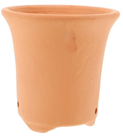 ibasenice Maceta De Barro Ahuecada para Suculentas y Cactus De Tamaño Medio Maceta Transpirable Orificio De Drenaje Decorativa para Interior y Escritorio Color Rojo Terracota
