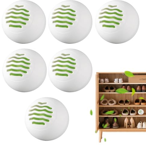 Bola de eliminación olores-bolas desodorantes calzado ecológicos, removedor olor 6 paquetes | Ambientador aire compacto para zapatillas deporte, armario, bolsa gimnasia y uso viajes, neutralizador por