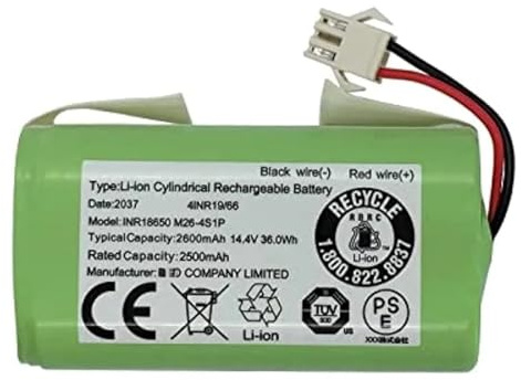 Accesorios For Aspiradora Robot, Batería De 3500 MAh, Compatible con Conga Y Excellence, Modelos 950, 990, 1090, 1790, 1990, N79S, N79 Y DN622.(2600mAH)