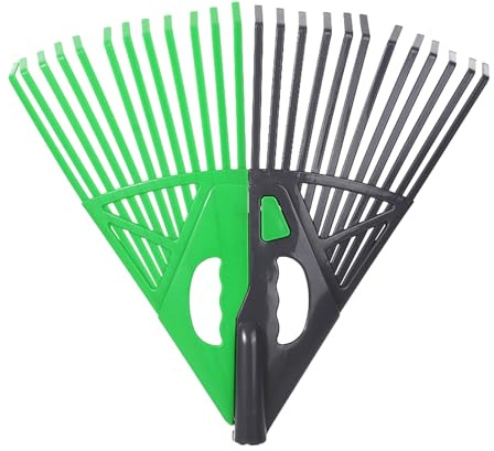 Yanayi Rastrillo De Jardinería | Herramienta de Jardinería Ergonómica Antideslizante con Forma de Abanico | Rastrillo Escarificador para Césped - para Patios Jardines Terrazas Balcones y Senderos