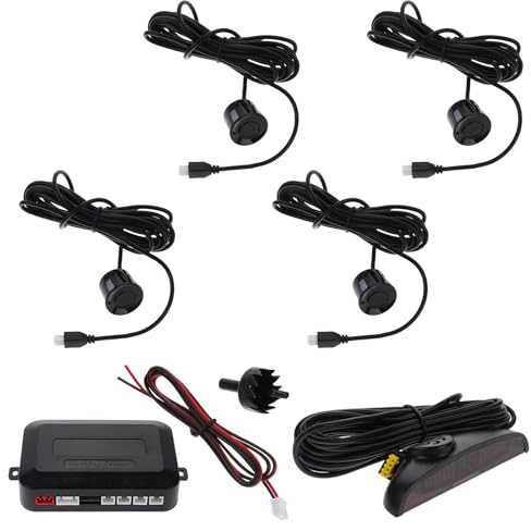 KHBUAB Car Parking Sensor Kit Reversing Sensors with Accurate Distance Detecting and Simple Installation for Car Rear Parking Safety and Backup Alarm System